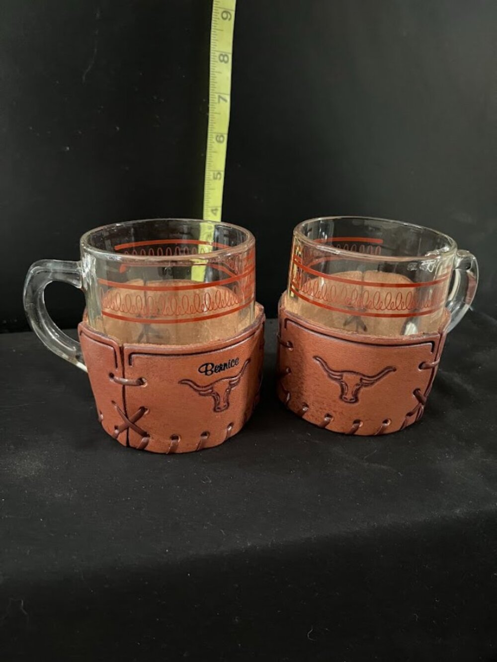 Western-Themed Glass Coffee Mugs